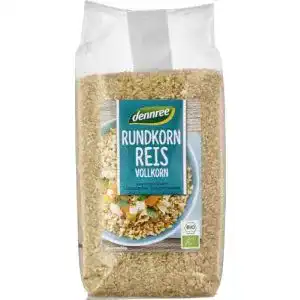 Vollkornreis dennree Bio Rundkornreis Vollkorn, 1 kg
