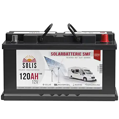 Versorgungsbatterie SOLIS Solarbatterie 12V 120Ah Batterie Solar