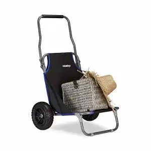 Strandwagen Relaxdays faltbar, Strandstuhl mit Rädern, bis 100 kg