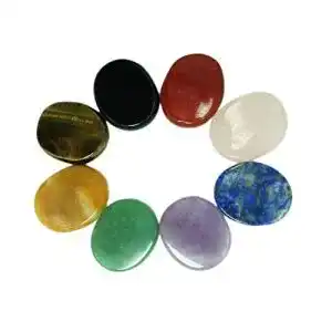 Energiesteine Mina Heal Chakra-Steine, 8-teiliges Set, ovale Form