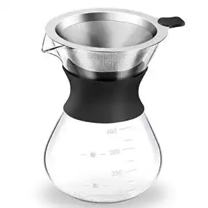 Pour-over-Kaffeebereiter Luckyies Manuell mit Dauerfilter, 400ml