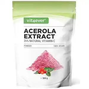 Acerola Vit4ever Pulver – 300 g (6,6 Monate Vorrat) – Natürlich