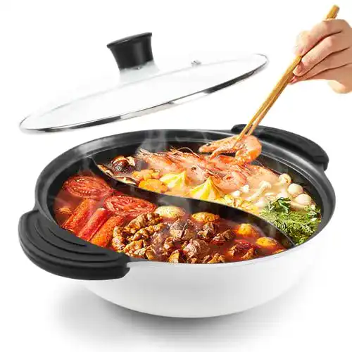 Hot Pot Kxuhivc mit Trennwand für Induktionsherd, doppelseitig