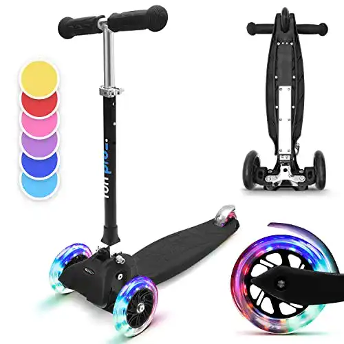 Kickboard fun pro ONE – der sichere Premium Kinder Roller, LED 3