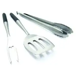Grillbesteck Broil King 64952 3-teilig Geschmiedetes Edelstahl