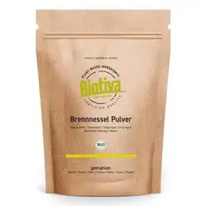 Brennnesselpulver Biotiva Brennnesselblätterpulver Bio 500g