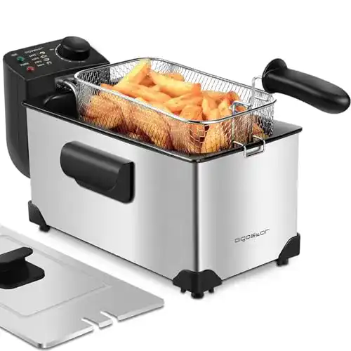 Aigostar-Fritteuse Aigostar Agni 30Hey aus Edelstahl, 2200 Watt