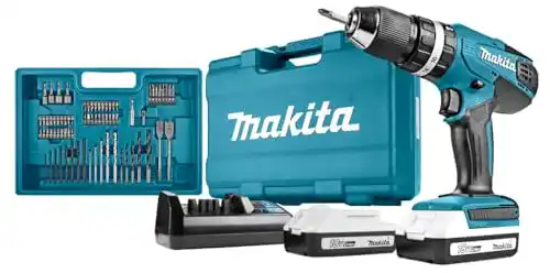 Makita-Akkuschrauber Makita HP457DWE10 74tlg. Zubehör