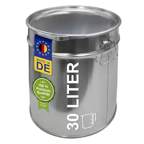 Honigeimer plasteo 30 Liter Blecheimer Hobbock Fass mit Deckel