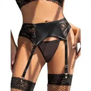 Strapshalter ohyeahlady Leder Strapsgürtel Damen Sexy 6 Halter