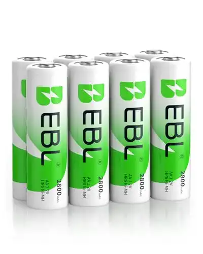 AA-Akku EBL AA Akku 2800mAh 8 Stück Mignon AA