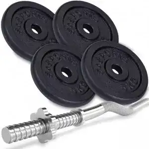 Langhantel ScSPORTS ® 27 kg Hantelset Curl-Stange gerändelt