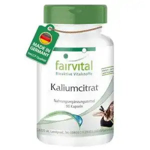 Kalium fairvital citrat Kapseln, HOCHDOSIERT, 300mg/Kapsel, 90 St.