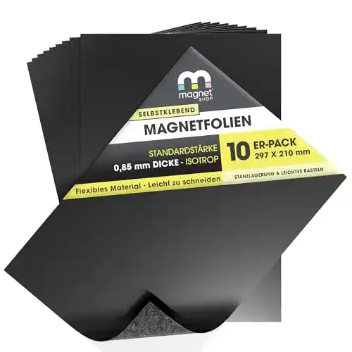 Magnetfolie The Magnet Shop 10 A4 selbstklebend magnetisch