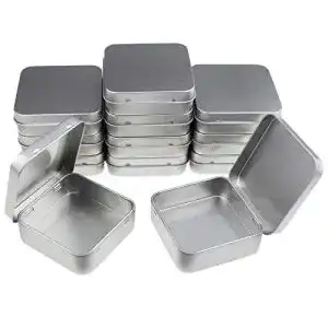 Leere Dose Goodma 12 Stück quadratische leere Metalldosen Home
