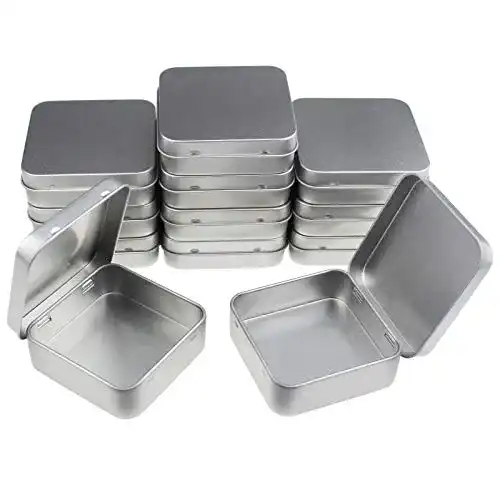 Leere Dose Goodma 12 Stück quadratische leere Metalldosen Home