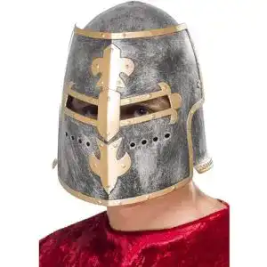 Ritterhelm Smiffys Unisex Mittelalterlicher Ritter Helm, One Size