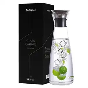 Wasserkaraffe Zoë&Mii Glaskaraffe mit Verschluss 1500 ml