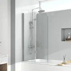 Badewannenfaltwand EMKE 110x140cm Duschtrennwand