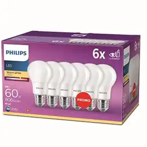 Philips-LED-Lampe Philips LED Lampe 60W, E27, A60, 6-er Pack