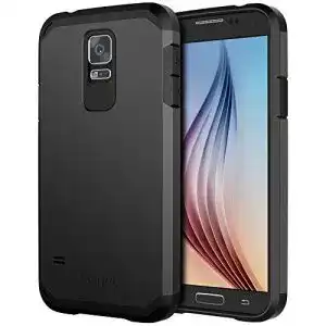 Samsung-Galaxy-S5-Hülle JETech, mit Stoßdämpfung, Schwarz