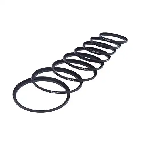 Step-up-Ringe Andoer 8 Stücke Step up Adapter Ring Kit