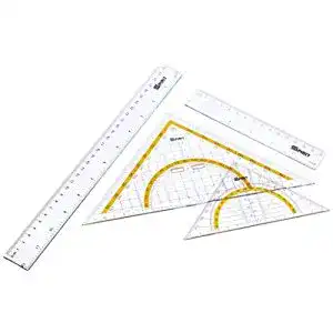 Lineal SPIRIT 405755 TTS Set 4in1 Mit Griff, Transparent