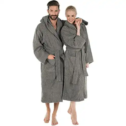 Bademantel Unisex CelinaTex S-XXXL Bademantel Kapuze Uni lang