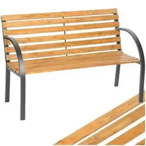 Gartenbank (Holz) TecTake Gartenbank Parkbank Holz „Micha“