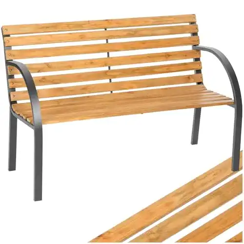 Gartenbank (Holz) TecTake Gartenbank Parkbank Holz „Micha“