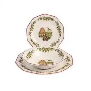 Weihnachtsgeschirr Churchill, Holly Toys Tafelservice, 18-teilig