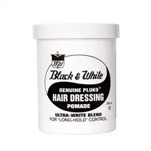 Pomade Pluko Black & White HAIR DRESSING 7.5oz