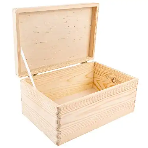 Holzkiste mit Deckel Creative Deco 30 x 20 x 14 cm