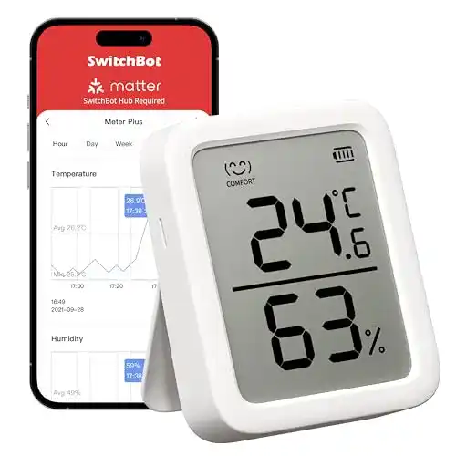 Bluetooth-Thermometer SwitchBot, mit Smart Alert, LCD
