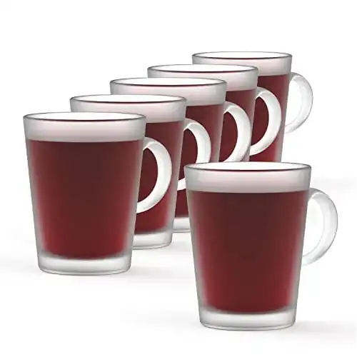 Teegläser Sahm mit Henkel 6er Set 275ml Glühweintassen Glas