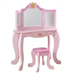 Schminktisch-Kinder KidKraft 76123 Frisiertisch & Hocker Princess