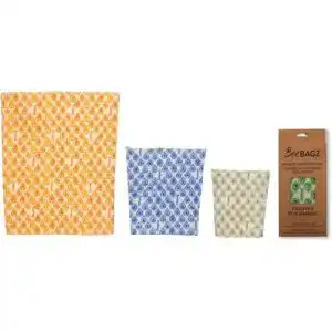 Bienenwachs-Brotbeutel BeeBAGZ, 3 Stück, plastikfrei, Starter-Pack
