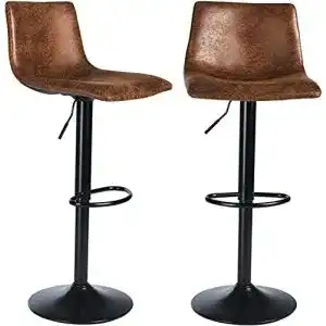 Barhocker DICTAC 2er Set höhenverstellbar mit Lehne, drehbar