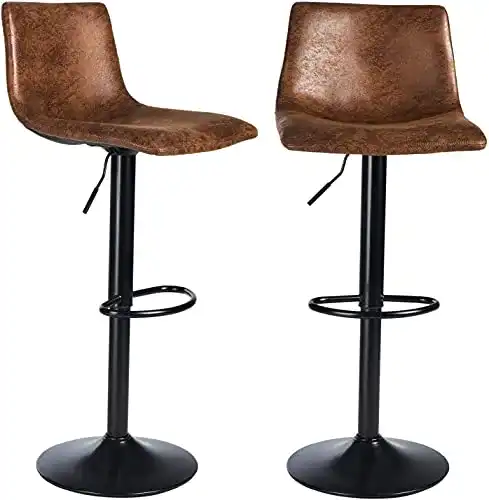 Barhocker DICTAC 2er Set höhenverstellbar mit Lehne, drehbar