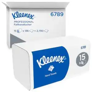 Papierhandtücher (weiß) Kleenex Falthandtücher, 2-lagig, 15 Pack