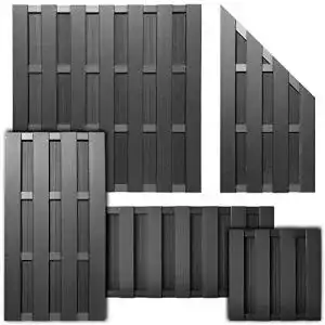 Sichtschutzzaun HORI ® WPC Lamellenzaun Komplettset