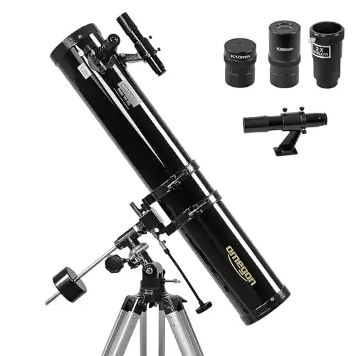 Spiegelteleskop Omegon Teleskop N 114/900 EQ-1