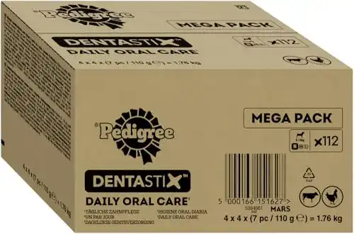 Hundeleckerlies PEDIGREE DentaStix Daily Oral Care, 112 Stück