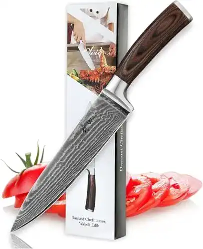 Damast-Küchenmesser Wakoli EDIB Damastmesser Chefmesser