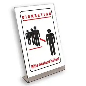 Abstand-halten-Aufsteller AufkleberDealer.de Bitte Abstand halten!