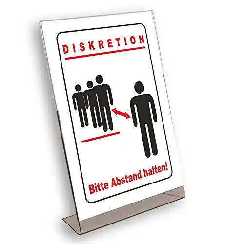Abstand-halten-Aufsteller AufkleberDealer.de Bitte Abstand halten!