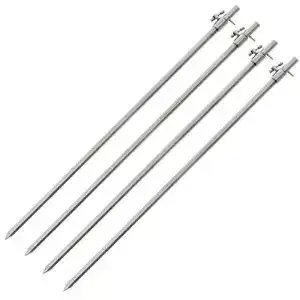 Banksticks G8DS 4X Edelstahl Bankstick Xtra Large 75-125cm Rutenhalter Rutenauflage