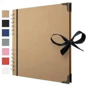 Scrapbook Bstorify 21 x 21 cm Sammelalbum, 60 braunen Seiten