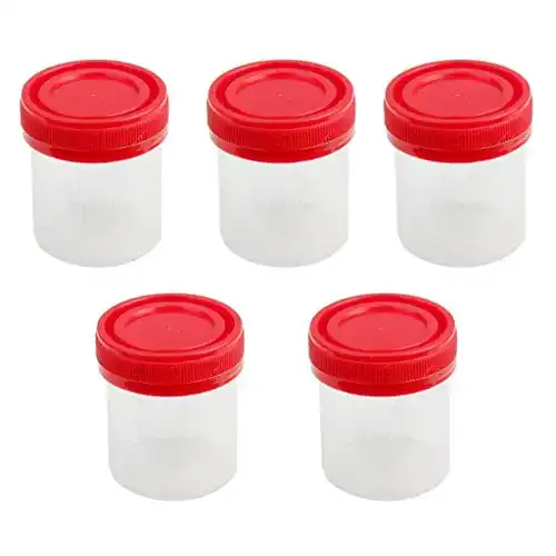 Urinbecher Romote 5x 40 ml Measuring Cup Plastik Graduiert