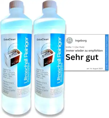 Die beste Ultraschallreiniger-Flüssigkeit GlobaClean 2er Pack 2026 Test Bestseller Ultraschallreiniger-Flüssigkeit GlobaClean 2er Pack